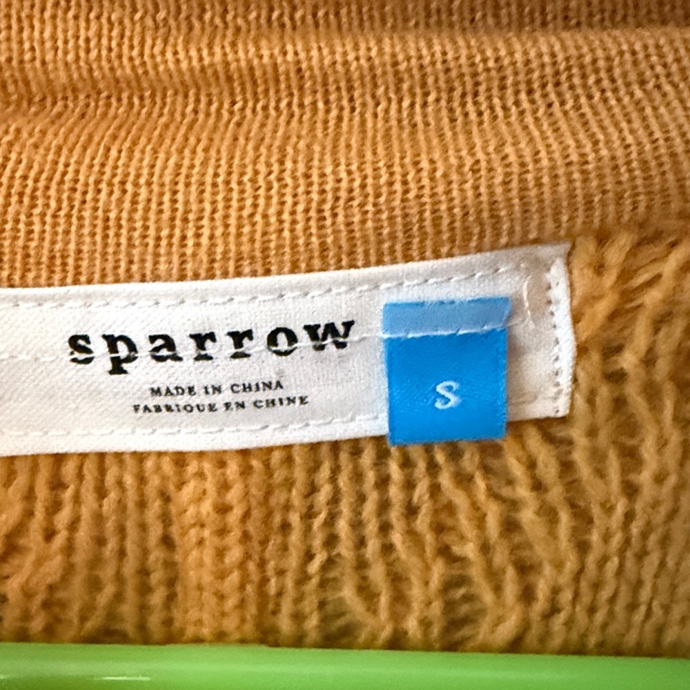 Sparrow long Mustard Cable Knit Cardigan - Picture 2 of 2